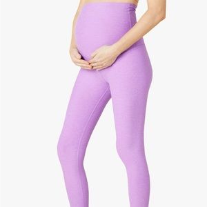 Beyond Yoga - Beyond the Bump - Spacedye Capri Maternity Legging Lavender S